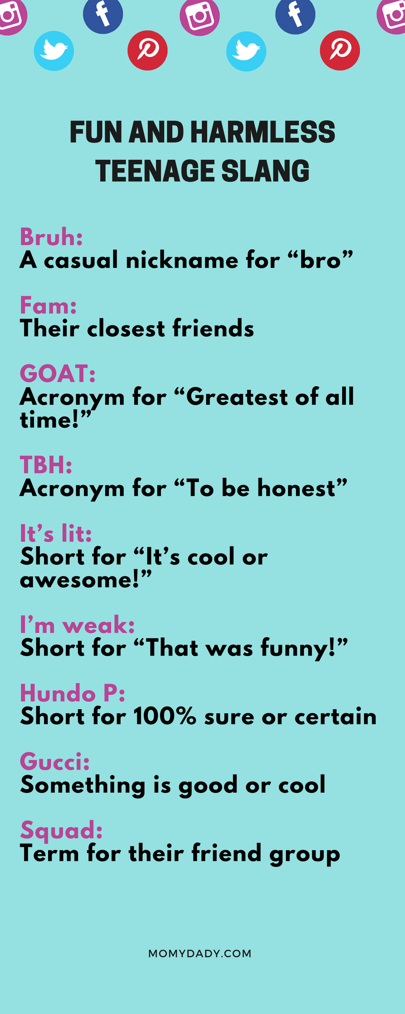 Current Teenage Slang Words 2024 | Latest Gen Z Slangs